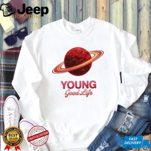 Young Good Life Red Saturn Planet Astronomy Graphic T Shirt