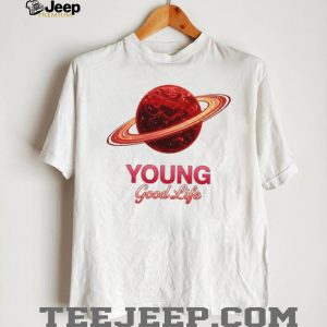 Young Good Life Red Saturn Planet Astronomy Graphic T Shirt