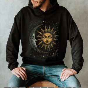 Celestial Sun And Moon Vintage Aesthetic Boho Graphic T Shirt