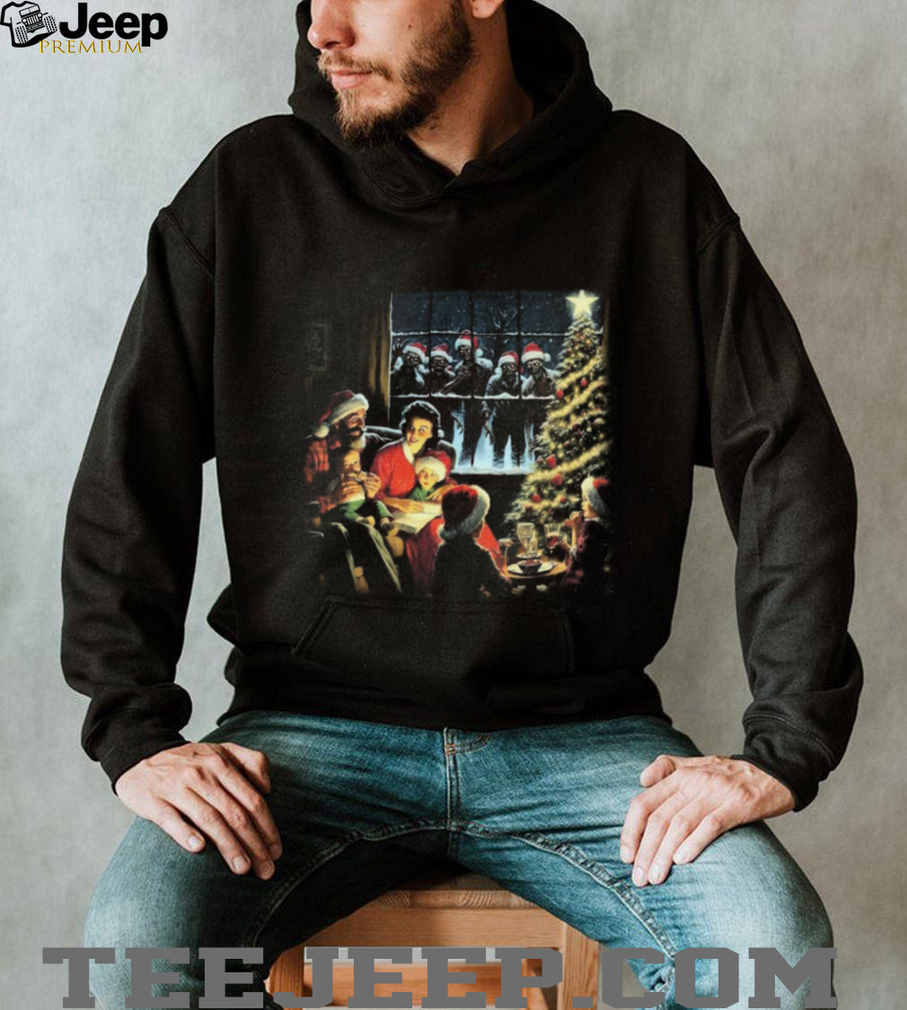 Christmas Zombie Apocalypse Holiday Family Dinner Horror Graphic T Shirt Christmas Zombie Apocalypse Holiday Family Dinner Horror Graphic T Shirt
