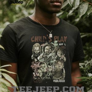 Chucky Child's Play Horror Movie Character Collage Graphic T Shirt