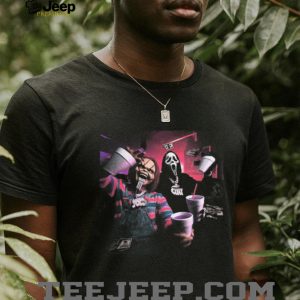 Chucky and Ghostface Horror Rap Style Lean Cup T Shirt