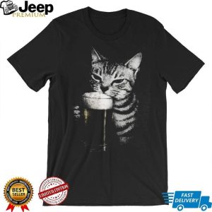 Cool Cat Drinking Beer Pub Lover Funny Graphic T Shirt Cool Cat Drinking Beer Pub Lover Funny Graphic T Shirt