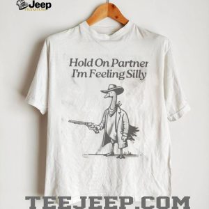 Cowboy Goose Hold On Partner Funny Western Meme T Shirt