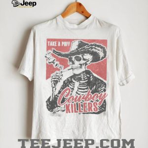 Cowboy Killers Skeleton Smoking Western Aesthetic Graphic T Shirt