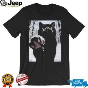 Cute Black Cat Snow Paw Winter Pet Lover Aesthetic Graphic Unisex T Shirt Cute Black Cat Snow Paw Winter Pet Lover Aesthetic Graphic Unisex T Shirt