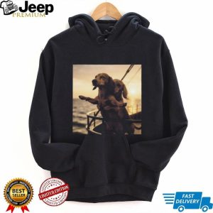 Cute Dachshund Dogs On Ship Titanic Pose Graphic T Shirt