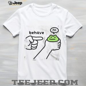 Cute Frog Behave No Funny Toad Meme Animal Graphic T Shirt