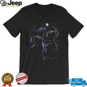 Cute Kittens Reaching For Star Cosmic Space Aesthetic Graphic T Shirt Cute Kittens Reaching For Star Cosmic Space Aesthetic Graphic T Shirt