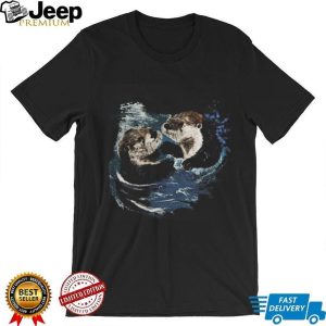 Cute Sea Otters Holding Hands Aquatic Animal Nature Lover T Shirt Cute Sea Otters Holding Hands Aquatic Animal Nature Lover T Shirt