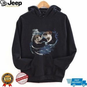 Cute Sea Otters Holding Hands Aquatic Animal Nature Lover T Shirt