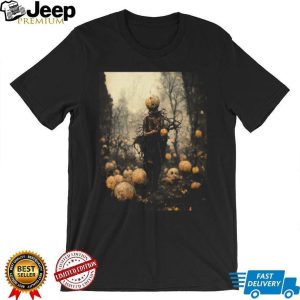 Dark Pumpkin Head Reaper Fantasy Forest Halloween Graphic T Shirt Dark Pumpkin Head Reaper Fantasy Forest Halloween Graphic T Shirt