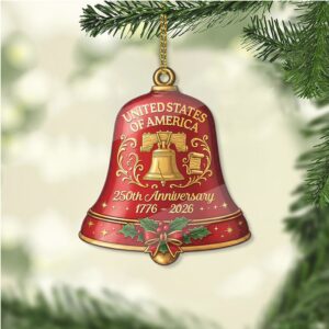 250 Years USA Acrylic Ornament United States 1776–2026 Bell Ornament Christmas Décor