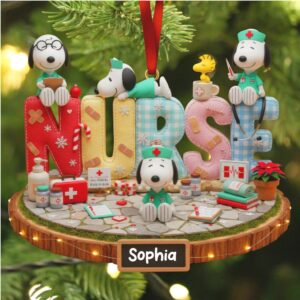 Acrylic Bookish Pumpkin Apple Ornament