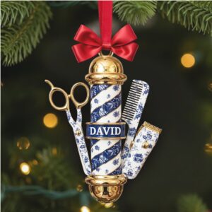 Barber's Essentials Ornament Personalized Gifts For Barber 01PGLU111025