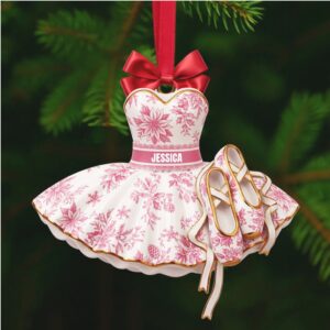 Blooming Ballet Dress Ornament Personalized Gifts For Ballerina 02PGLU111025