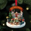 Christmas ornament featuring a miniature scene inside a clear bauble Christmas ornament featuring a miniature scene inside a clear bauble
