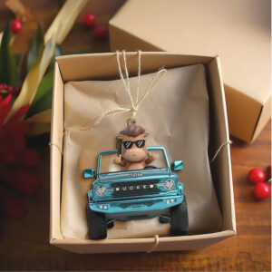Bucked Up Personalized Cow Car Ornament