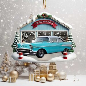 Personalized Car Garage Christmas Ornament