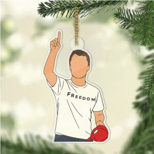 Charlie Kirk FREEDOM Acrylic Ornament, Charlie Kirk Ornament, Justice For Charlie Kirk Ornament, Freedom Ornament