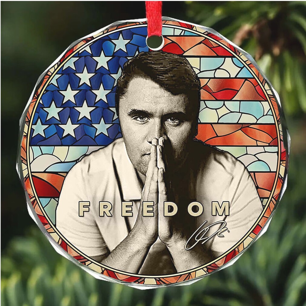 Charlie Kirk Freedom Glass Ornament Charlie Kirk Ornament Justice For Charlie Kirk Ornament Charlie Kirk Freedom Glass Ornament Charlie Kirk Ornament Justice For Charlie Kirk Ornament