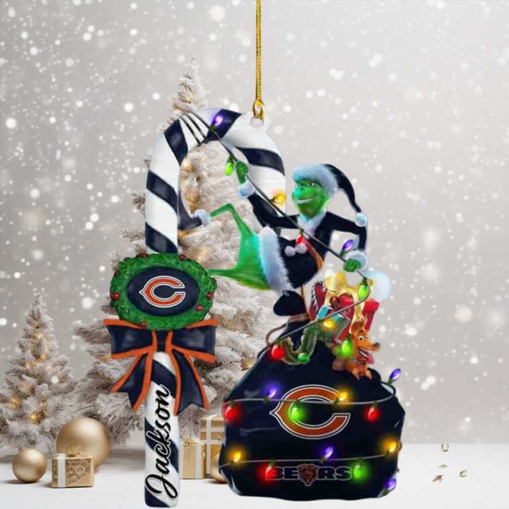 Chicago Bears NFL x Grinch Tree Decorations Christmas Gift Two Sides Ornament Chicago Bears NFL x Grinch Tree Decorations Christmas Gift Two Sides Ornament