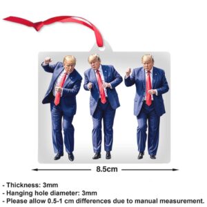 Christmas Trump Dancing Acrylic Ornament, Perfect for Car & Christmas Tree Decor