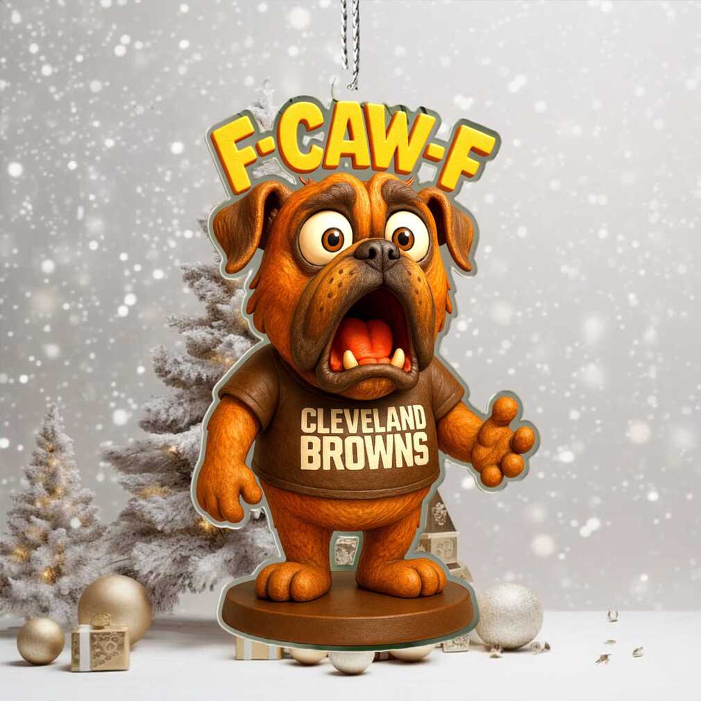 Cleveland Browns Bulldog F CAW F Christmas Ornament Cleveland Browns Bulldog F CAW F Christmas Ornament