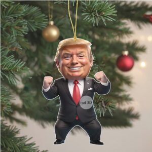 Contemporary 2D Strongman Acrylic Pendant Multifunctional Hanging Decor for Car & Christmas Tree, Seasonal Ornament for Easter, Christmas, Halloween Universal Gift without Electricity, Pack of 1