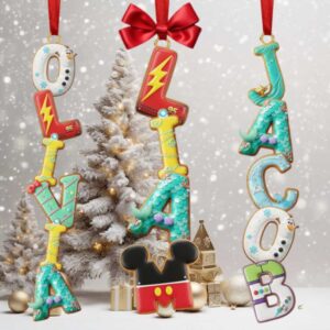 Custom Christmas Name Letter Ornaments with Name