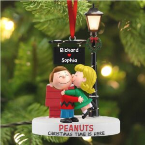 Custom Christmas Time Is Here Peanuts Ornament