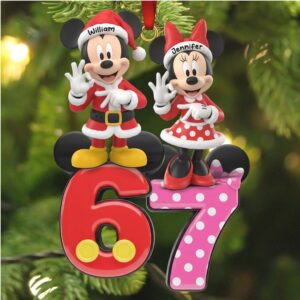 Custom David & Jenny Disney Christmas Tree Topper