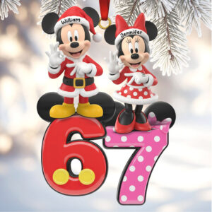 Custom David & Jenny Disney Christmas Tree Topper