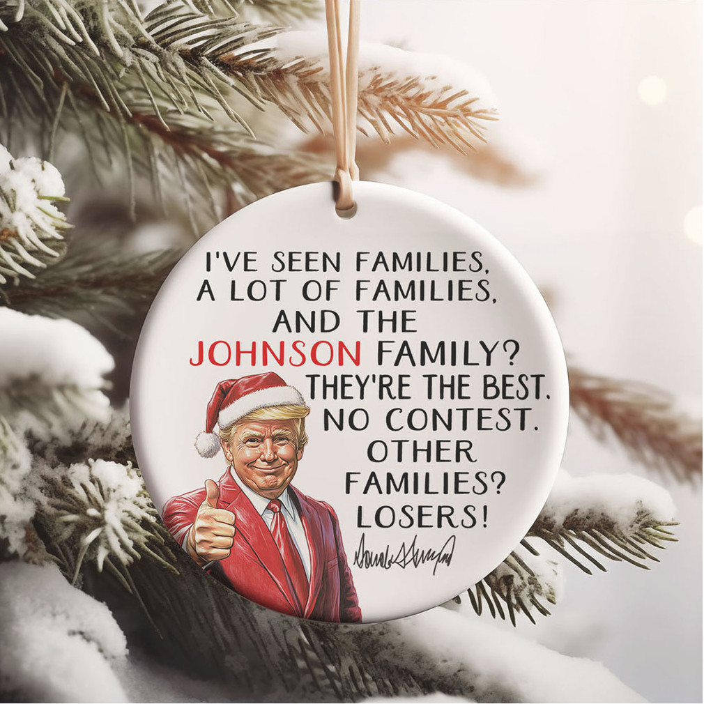 Custom Family Christmas Ornament, Funny Trump Ornament, Best Family No Contest, Personalized Christmas Trump Ceramic Ornament Custom Family Christmas Ornament, Funny Trump Ornament, Best Family No Contest, Personalized Christmas Trump Ceramic Ornament