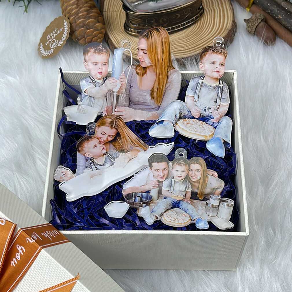 Custom Family Photo Ornaments Custom Family Photo Ornaments