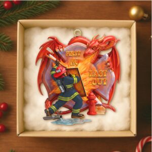 Custom Fireman David and Dragon Hanging Decoration Custom Fireman David and Dragon Hanging Decoration