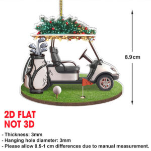 Custom Golf Christmas Acrylic Ornament Personalized Golf Backpack Christmas Ornament Golf Lover Gift For Golf Player