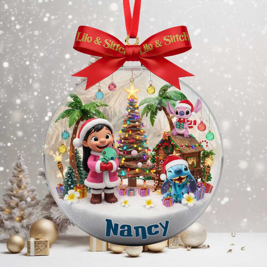 Custom Lilo and Stitch Ornament Ohana Means Family Custom Lilo and Stitch Ornament Ohana Means Family
