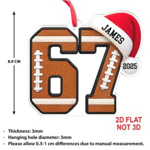Custom Name 6 7 Football Acrylic Ornament Personalized Trending 6 7 Meme Sports Christmas Ornament Custom Name 6 7 Football Acrylic Ornament Personalized Trending 6 7 Meme Sports Christmas Ornament
