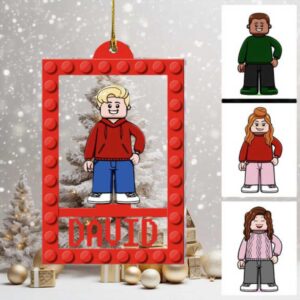 Custom Name Building Block Character Ornament