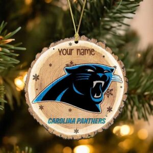 Custom Name Carolina Panthers Christmas Ornament