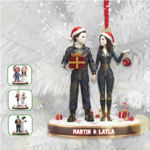 Custom Name Horror Movies Characters Christmas Acrylic Ornament
