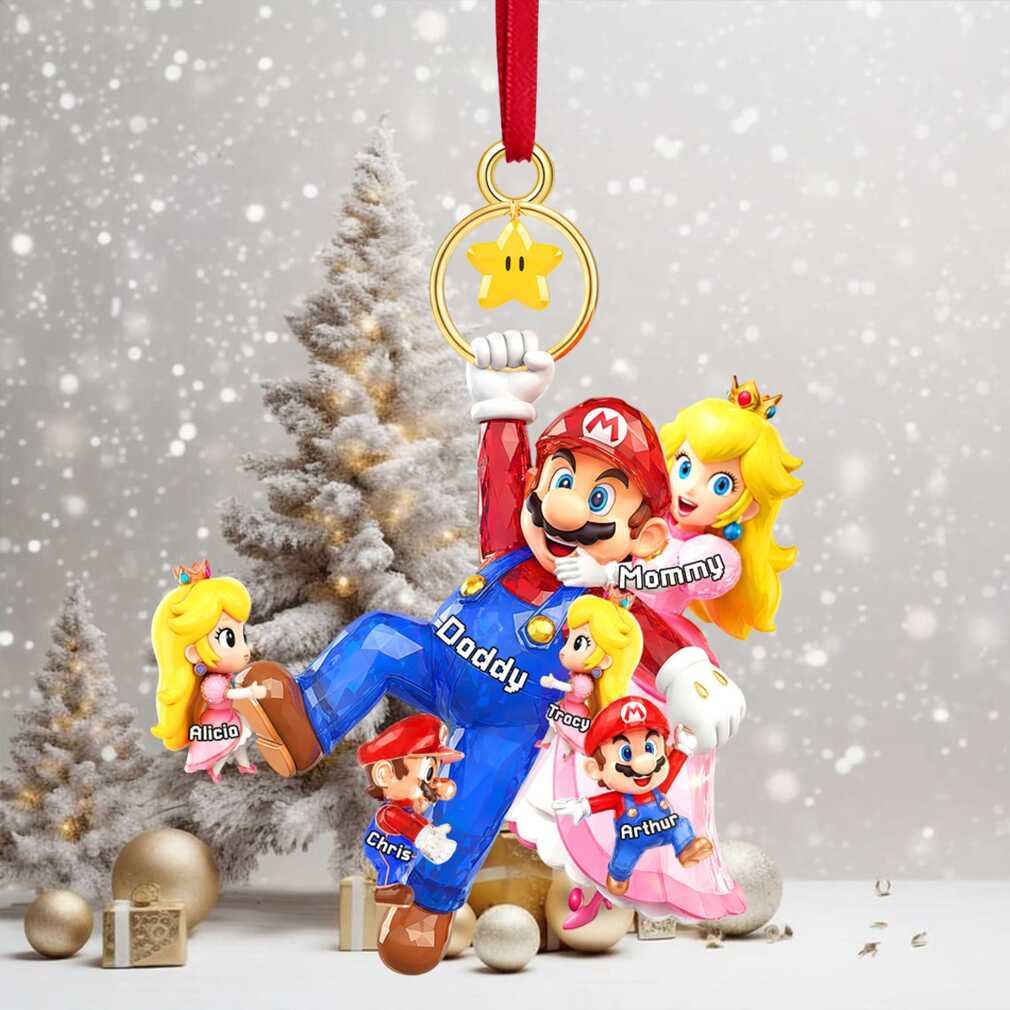 Custom Name Mario & Princess Peach Ornament Custom Name Mario & Princess Peach Ornament