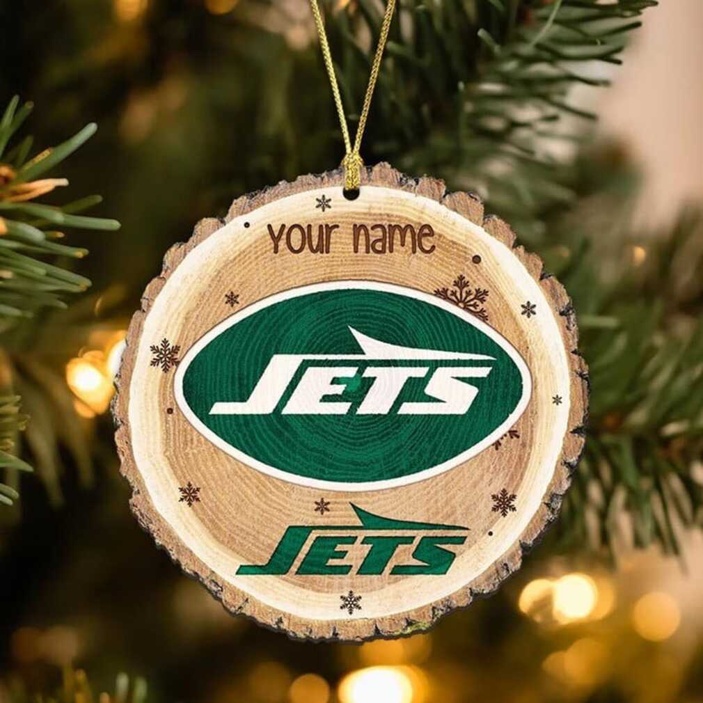 Custom Name New York Jets NFL Football Ornament Custom Name New York Jets NFL Football Ornament