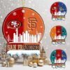 Custom House Divided City Skyline Ornament Custom House Divided City Skyline Ornament