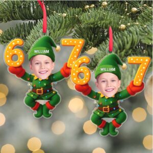 Custom Photo Six Seven Christmas Acrylic Ornament Personalized Six Seven 67 Christmas OrnamentFunny Gift for Christmas