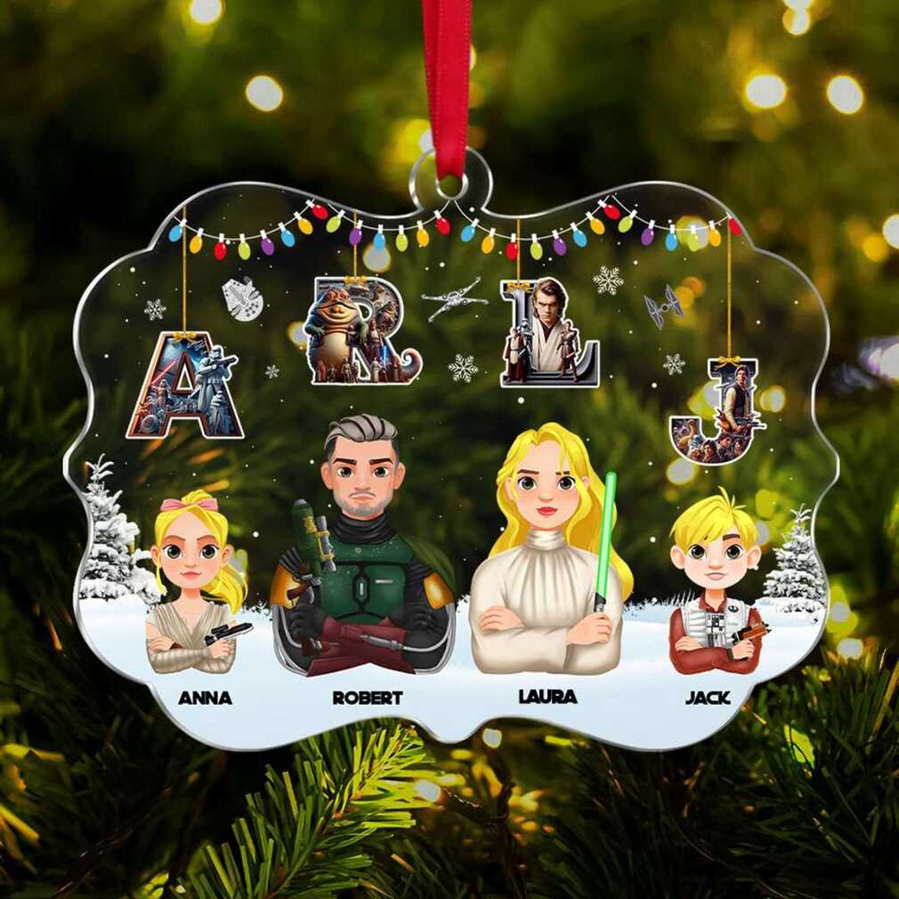 Custom Star Wars Inspired Family Portrait Ornament Custom Star Wars Inspired Family Portrait Ornament