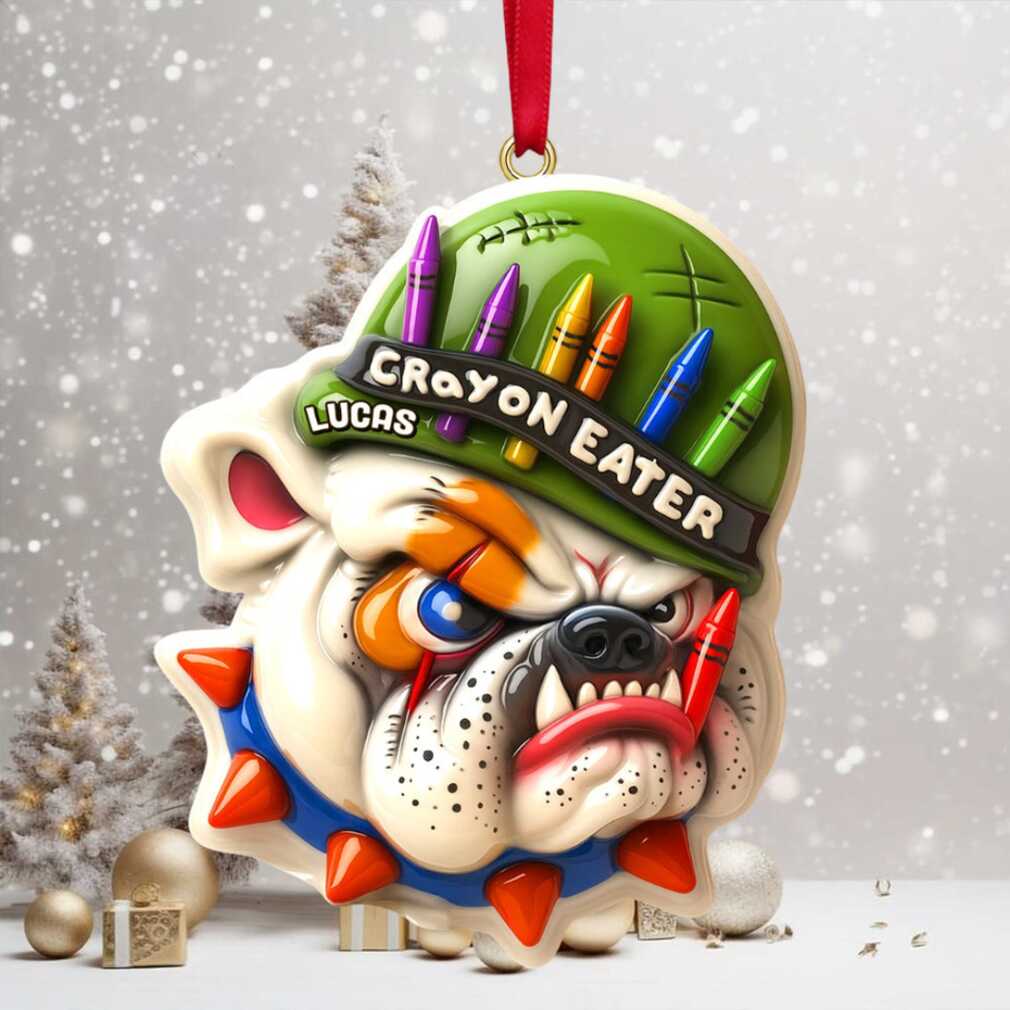 Customizable Crayon Eater Lucas Bulldog Ornament Customizable Crayon Eater Lucas Bulldog Ornament