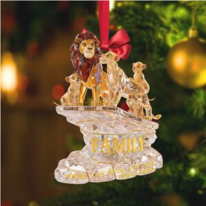 Customizable Lion King Family Christmas Ornament