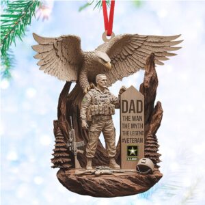 Dad The Man The Myth The Legend U.S. Army Veteran Acrylic Ornament